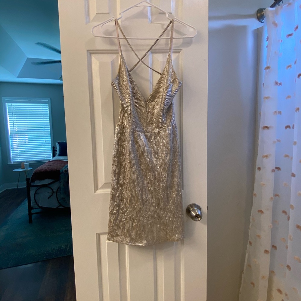 Champagne sparkle dress. NWT.